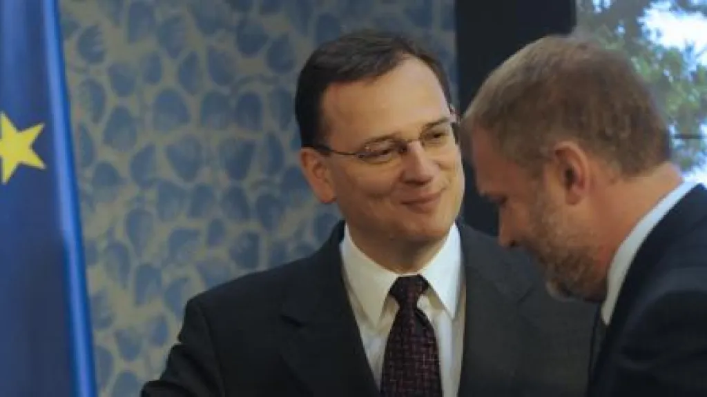Premiér Petr Nečas a starosta Frýdlantu Dan Ramzer