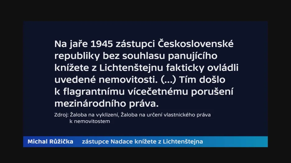 Vyjádření zástupce Nadace knížete z Lichtenštejna Michala Růžičky