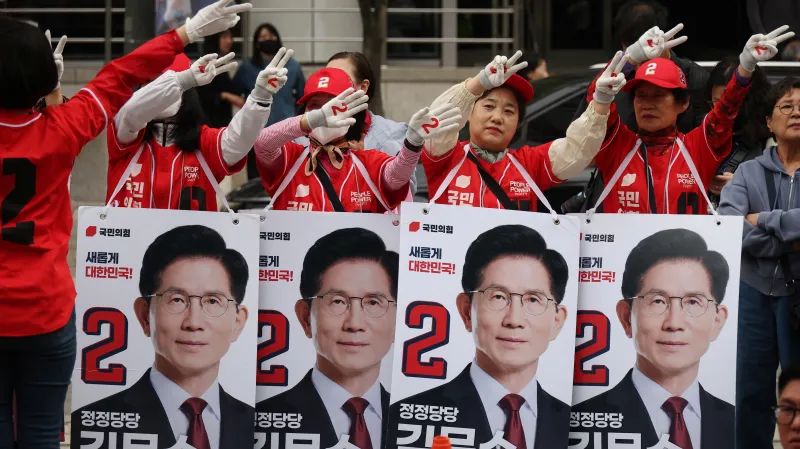 Předvolební kampaň Kim Mun-sua