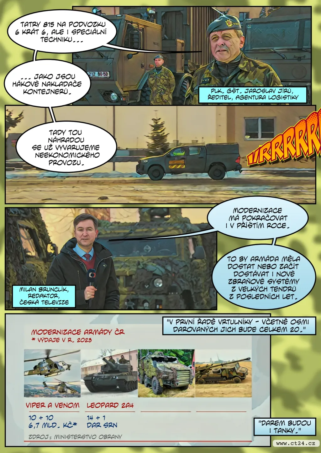 Česká armáda nahrazuje staré stroje