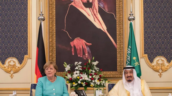 Angela Merkelová s králem Salmánem
