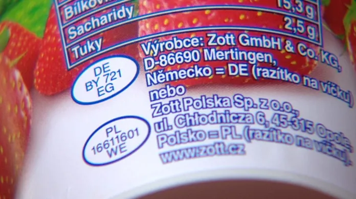 Oválné označení na mléčných výrobcích
