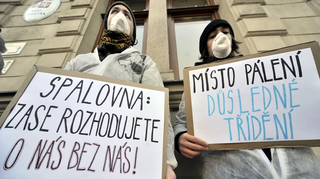 Protest proti stavbě spalovny v Jihlavě
