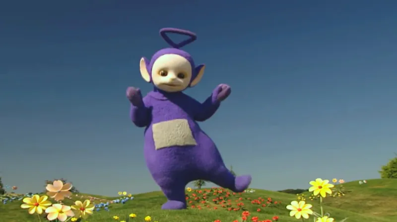 Fialový Tinky Winky - tentokrát bez tašky