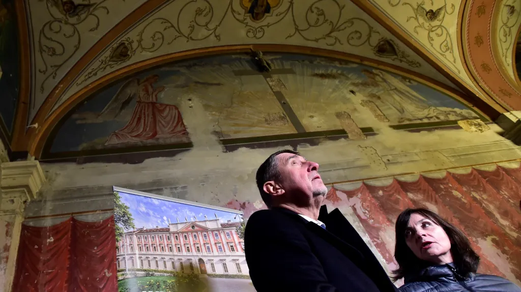 Andrej Babiš v prostorách Invalidovny
