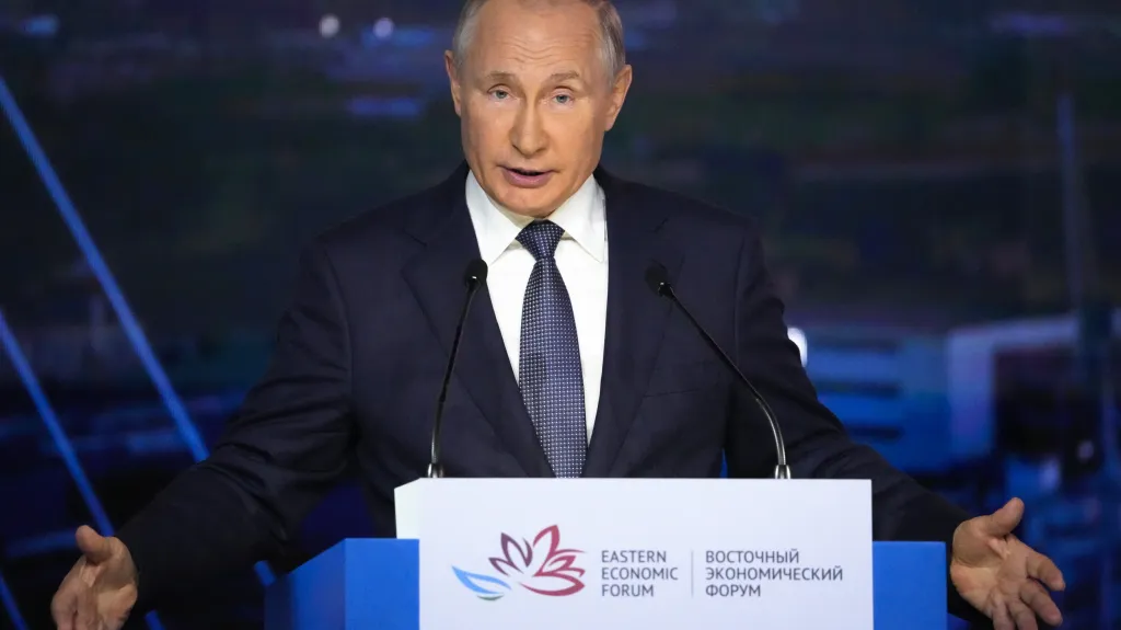 Ruský prezident Vladimir Putin na ekonomickém fóru