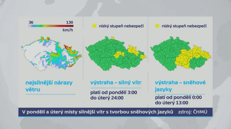 Výstraha před větrem – 19. 12. 2022