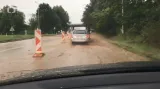 iReportér Karel Kubečka: Zaplavená silnice po dešti v Ostravě-Porubě