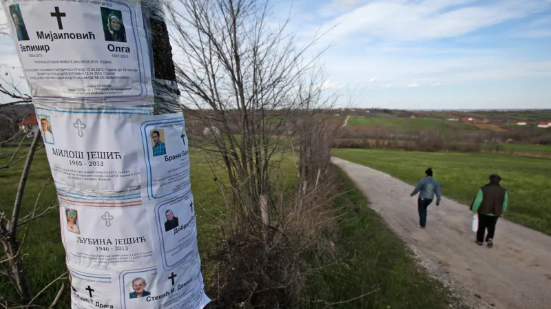 Úmrtní oznámení obětí masakru ve Velke Ivanči