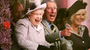 Královna Alžběta II., princ Charles a jeho manželka Camilla