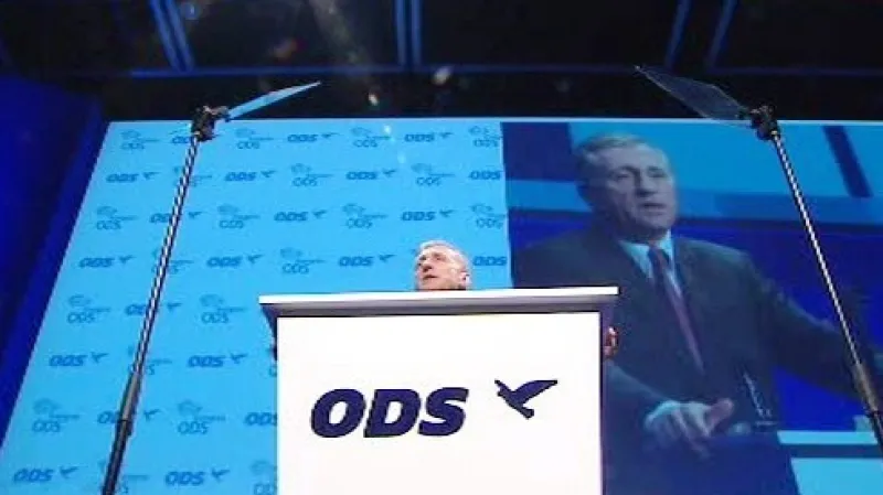 Mirek Topolánek na kongresu ODS