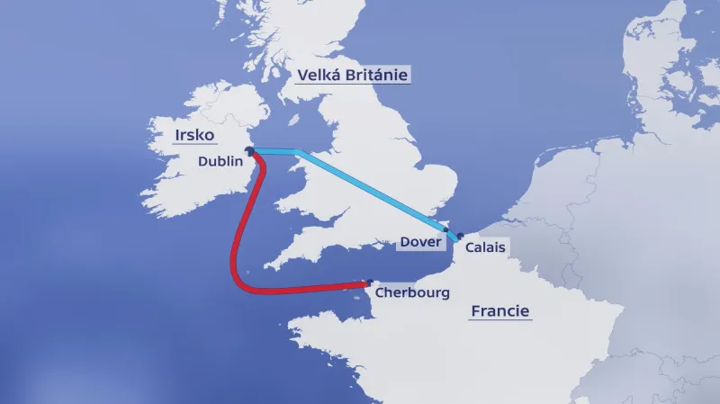 Irové se teď plaví rovnou do Cherbourgu