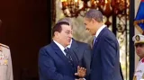 Husní Mubarak a Barack Obama