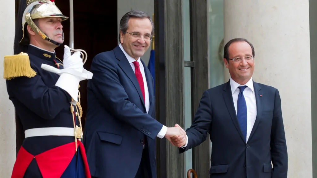 Francois Hollande a Antonis Samaras