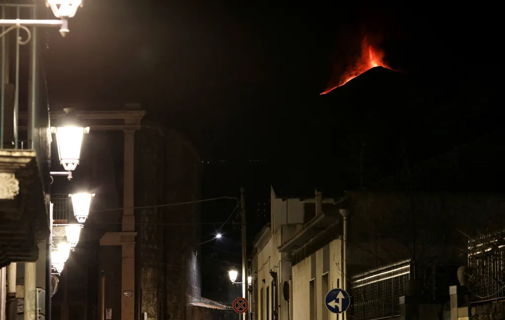 Erupce italského vulkánu Etna
