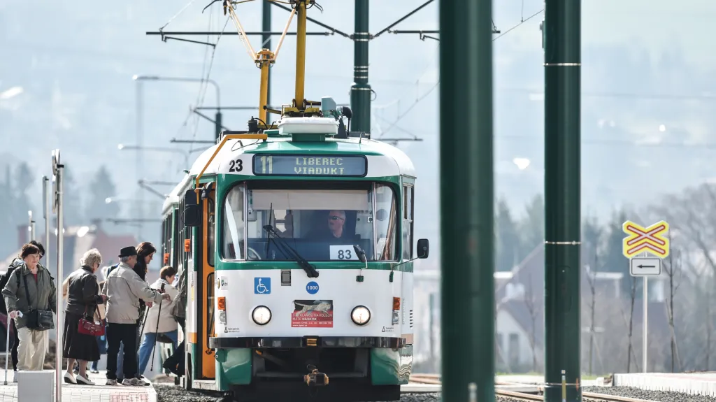 Tramvaj na trati Liberec–Jablonec
