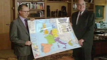 Helmut Kohl s mapou Evropy
