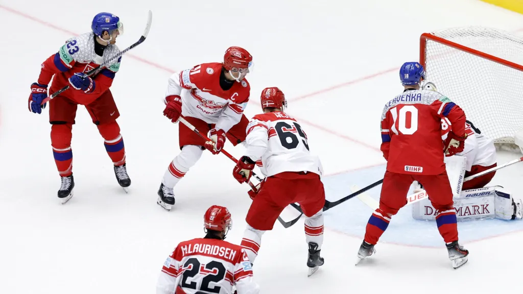 Mistrovství světa v hokeji, zápas mezi Českem a Dánskem