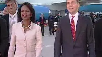 Condoleezza Riceová a Radoslaw Sikorski