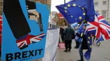 Demonstranti proti brexitu a oddělení Británie od EU. Úsilí premiérky Mayové získat pro svou dohodu s EU podporu parlamentu se podle místního tisku jeví jako zbytečné.