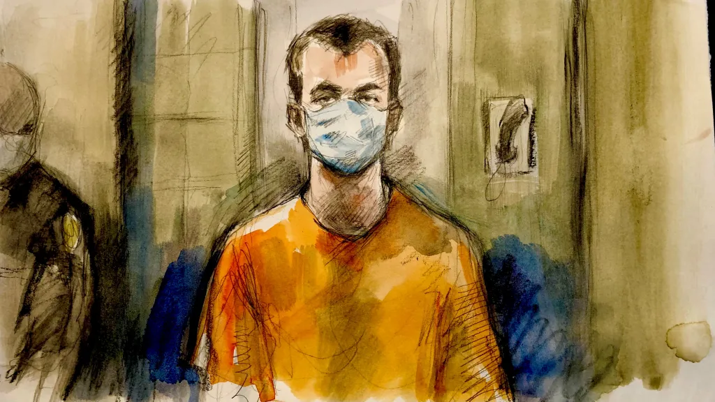 Obžalovaný Nathaniel Veltman u soudu