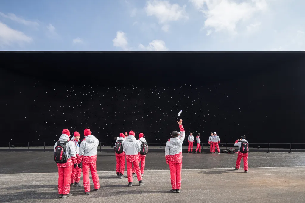 Vantablack Pavilon pro zimní olympijské hry v jihokorejském Pchjongjangu