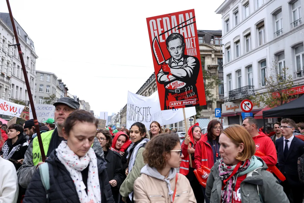 Celostátní stávka v Belgii