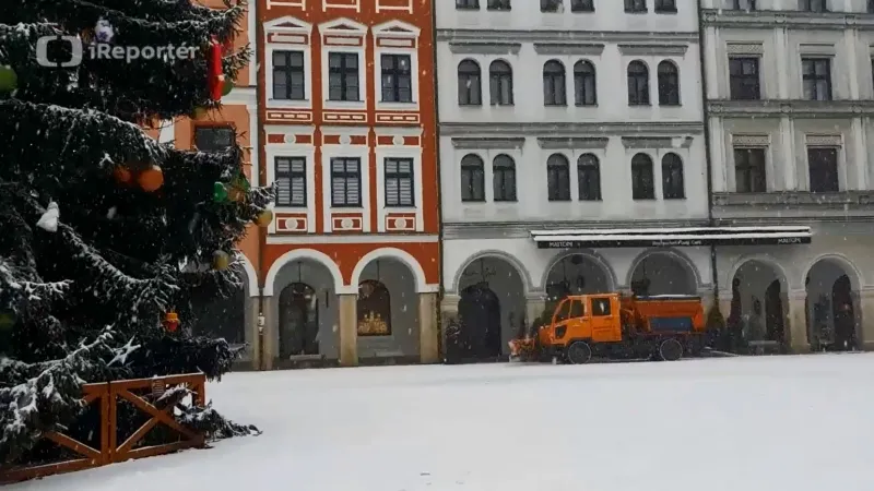 Zasněžené centrum Liberce