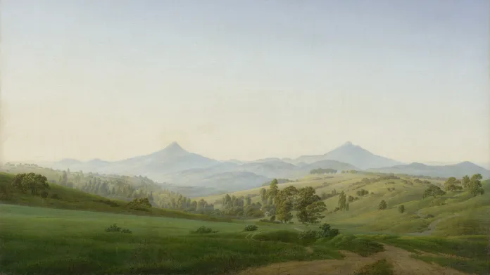 Česká krajina s Milešovkou, 1808