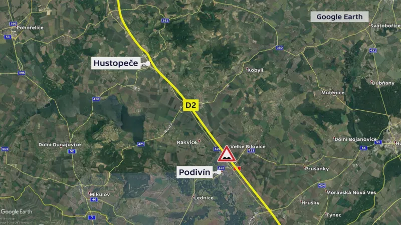 Úseky na D2, kde se komplikují opravy