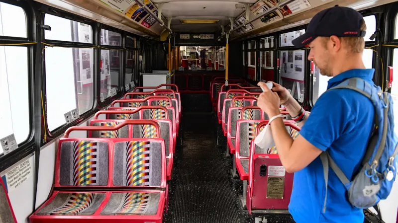 Trolejbus 14TrE, který jezdil v Daytonu