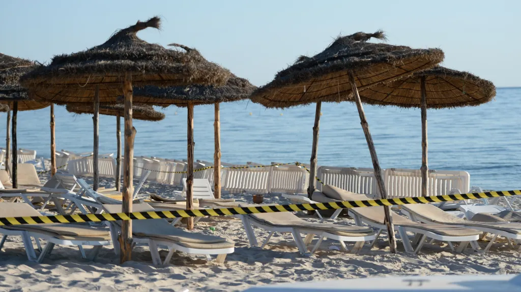 Pláž v rezortu Sousse