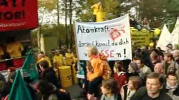 Protest proti převozu jaderného paliva