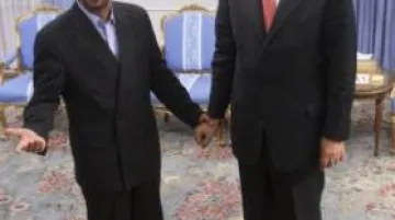 Mahmúd Ahmadínežád a Muhammad Baradej