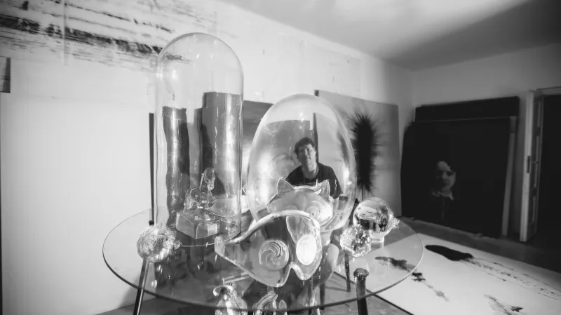 Petr Nikl s Relikviářem skleněného prince