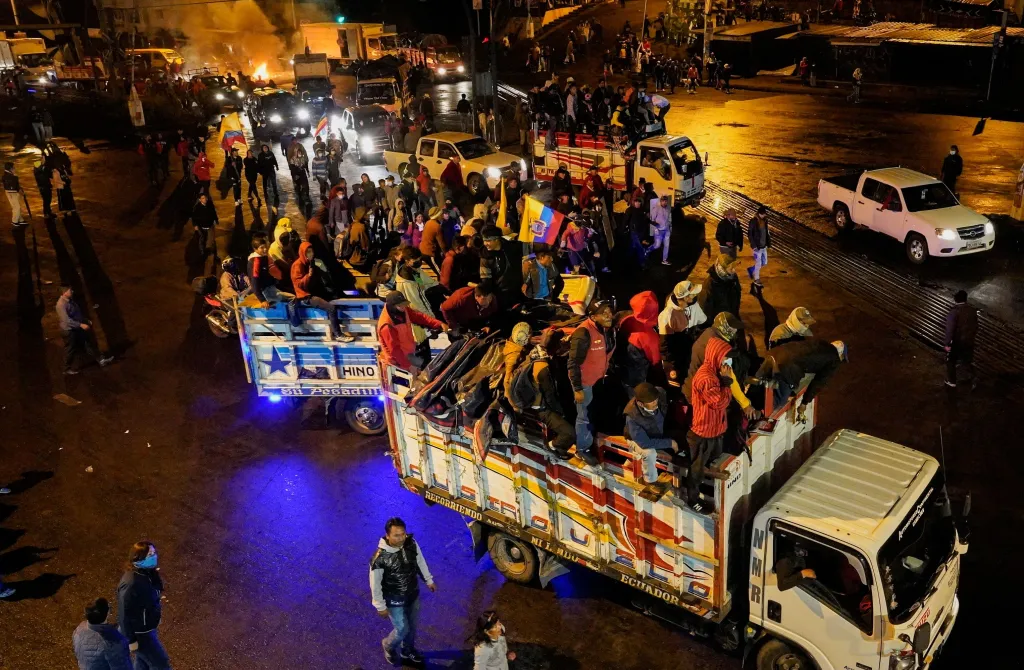 Protivládní demonstrace v Ekvádoru
