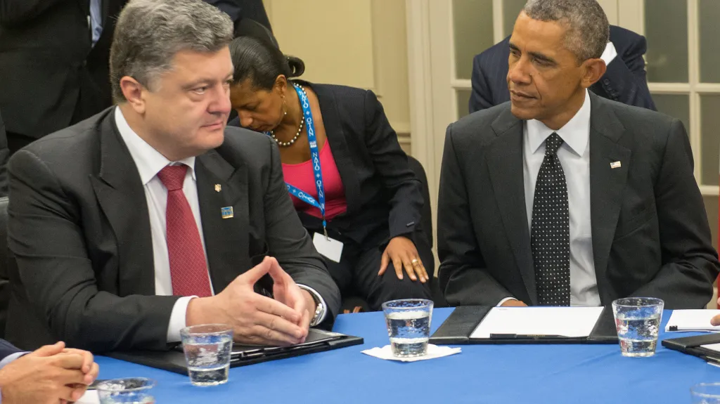 Ukrajinský prezident na summitu ve Walesu