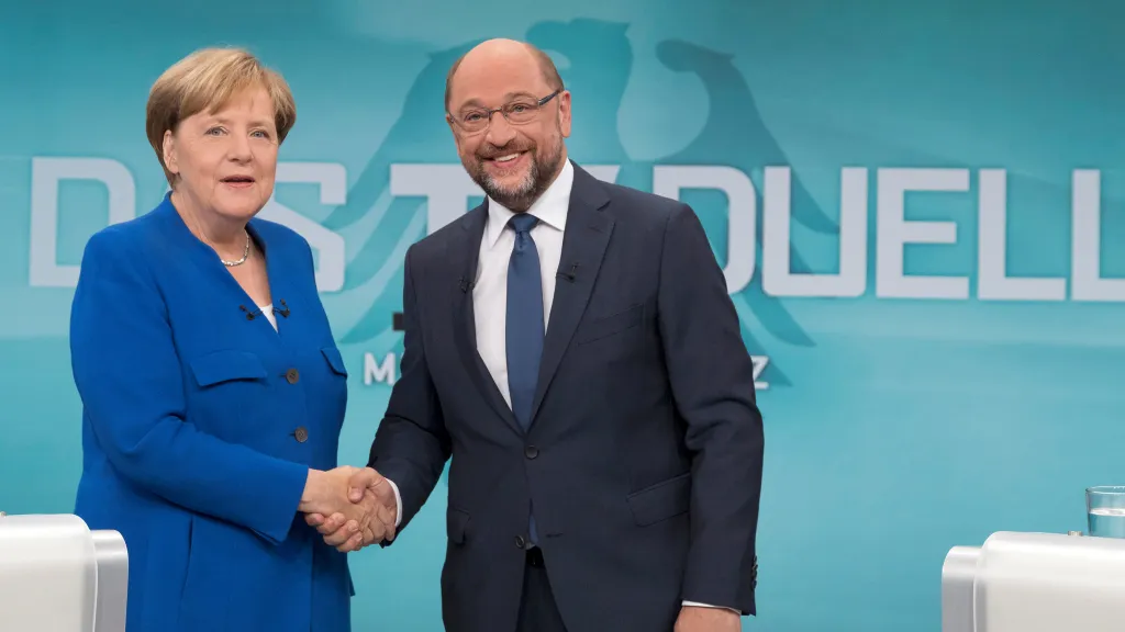 Angela Merkelová a Martin Schulz