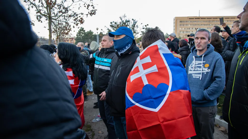 Demonstrace proti covidovým opatřením v Bratislavě