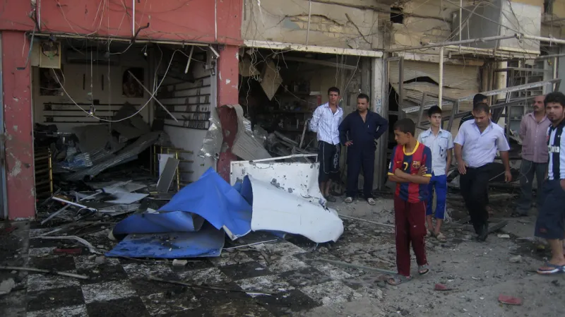 Následky exploze v Iráku