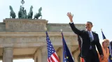 Obama před Braniborskou bránou