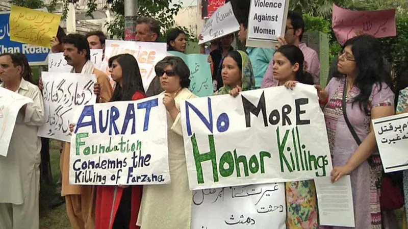 Pákistánský protest proti vraždám ze cti