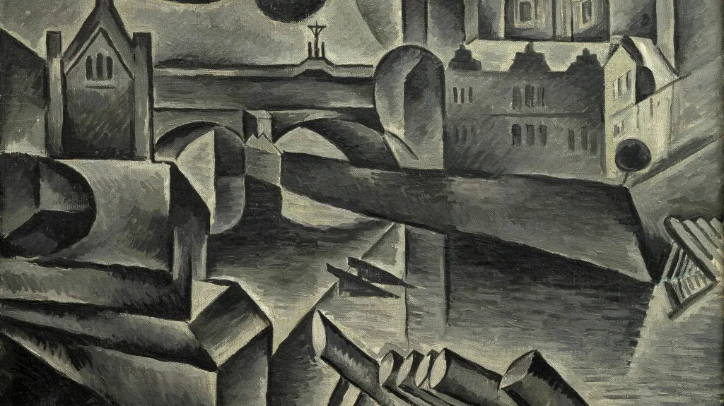 Obraz Bohumila Kubišty Staropražský motiv (1911)