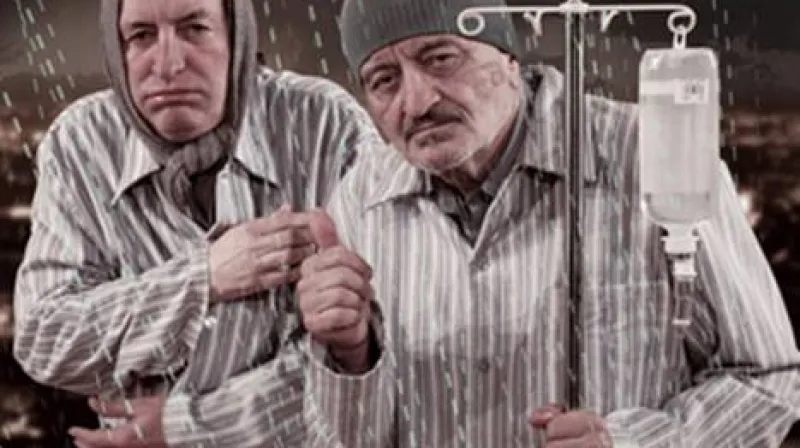 Bolek Polívka a Milan Lasica v inscenaci Minus dva