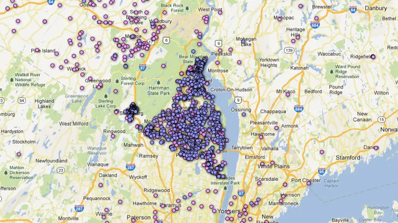 Držitelé zbraní v okrese Rockland ve státě New York