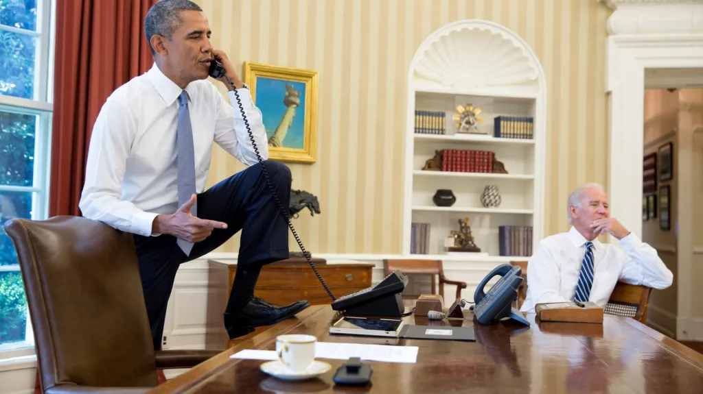 Barack Obama a Joe Biden v Bílém domě