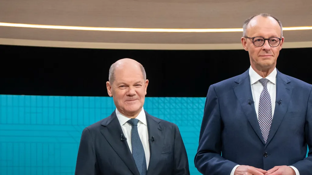 Olaf Scholz a Friedrich Merz