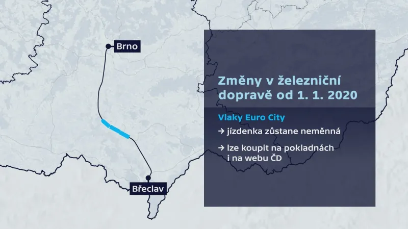 Cestování vlakem po Jihomoravském kraji od roku 2020