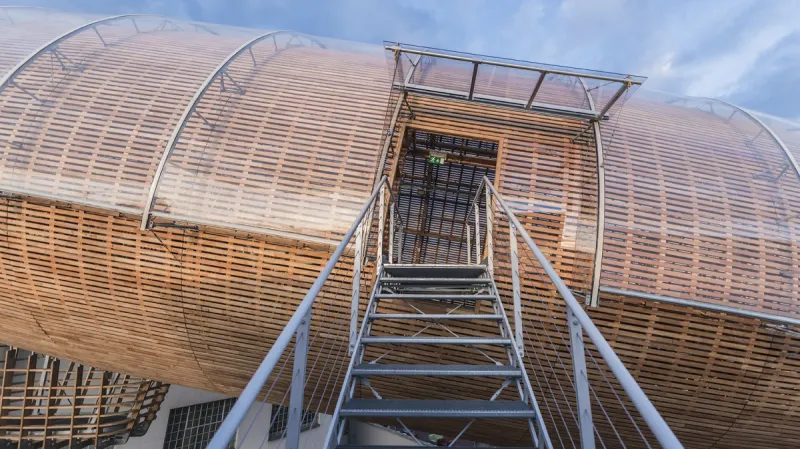 Vstup do vzducholodě Gulliver v centru DOX