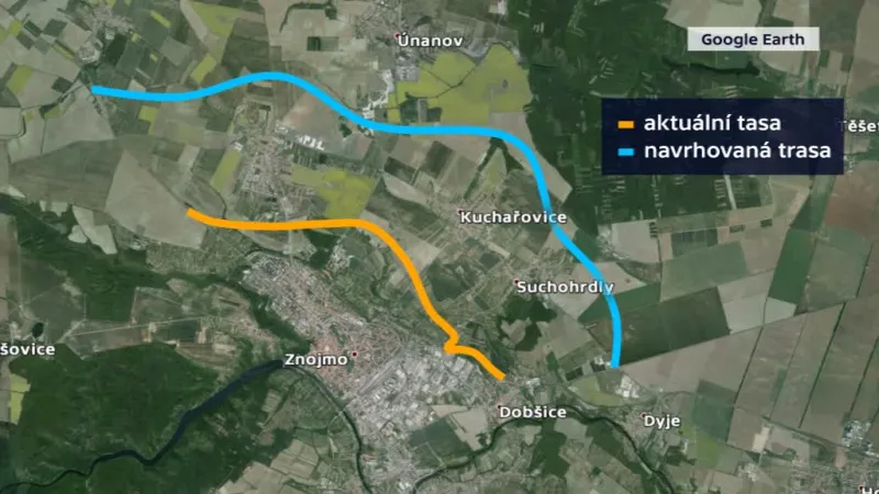 Spor o vedení obchvatu Znojma